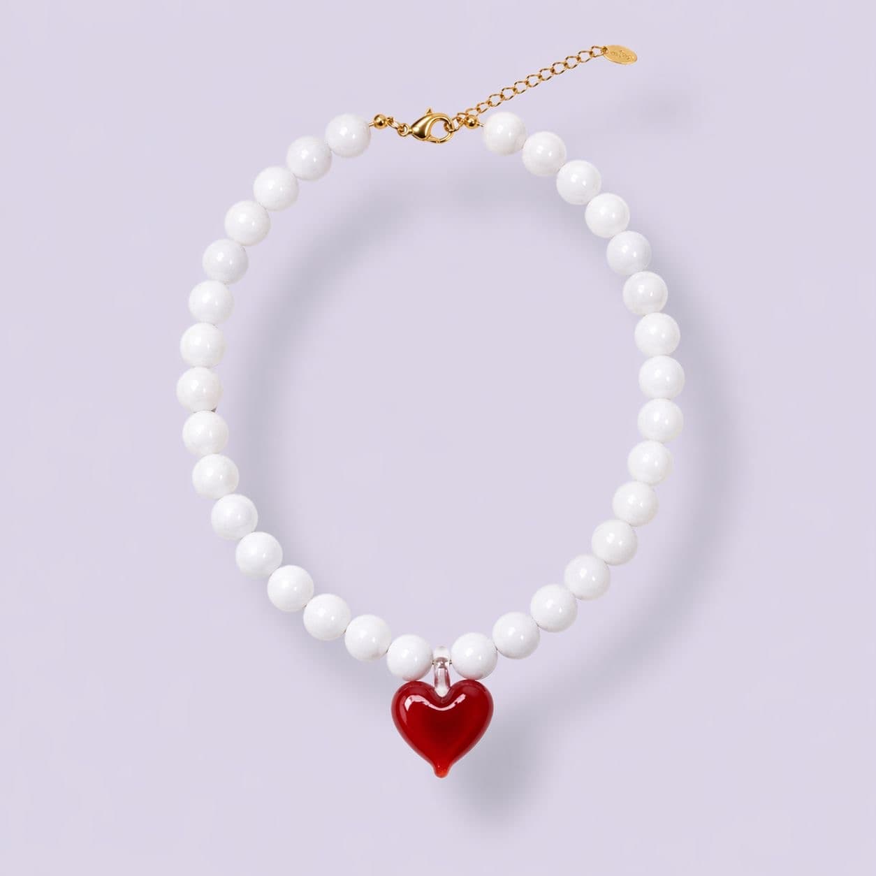 Collar Corazón Blanco